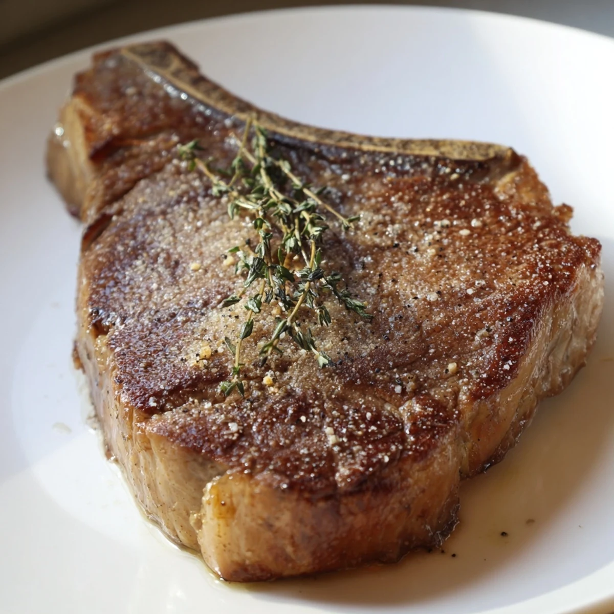 A visually appealing, simply prepared beef steak, easily made for a tasty, quick dinner.