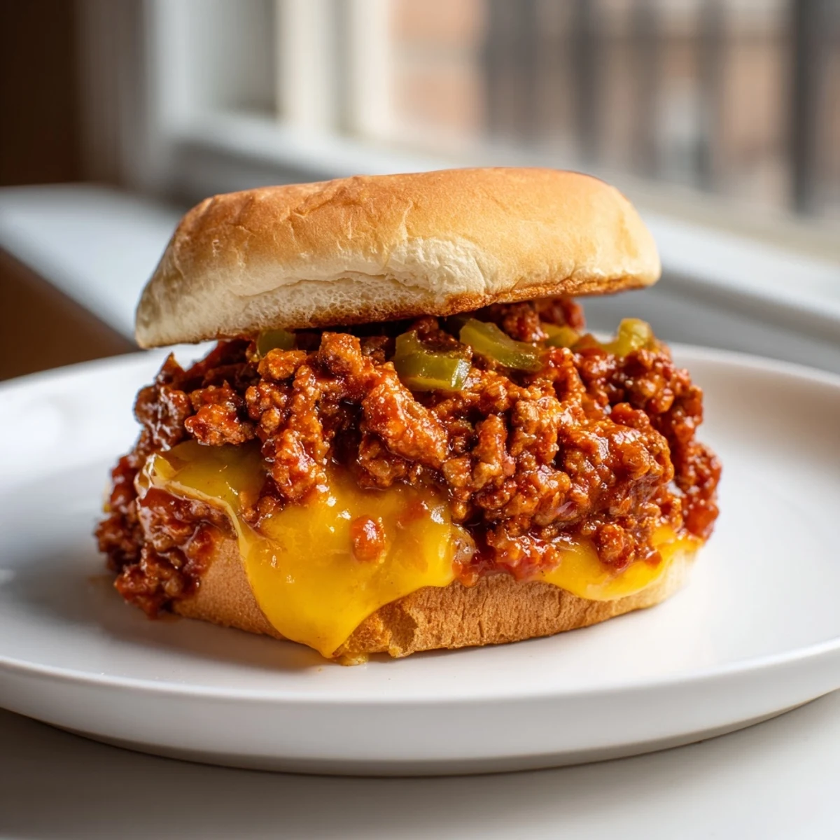 Perfect recipe with juicy, cooked Beef Sloppy Joes served on toasted buns, ready to eat!