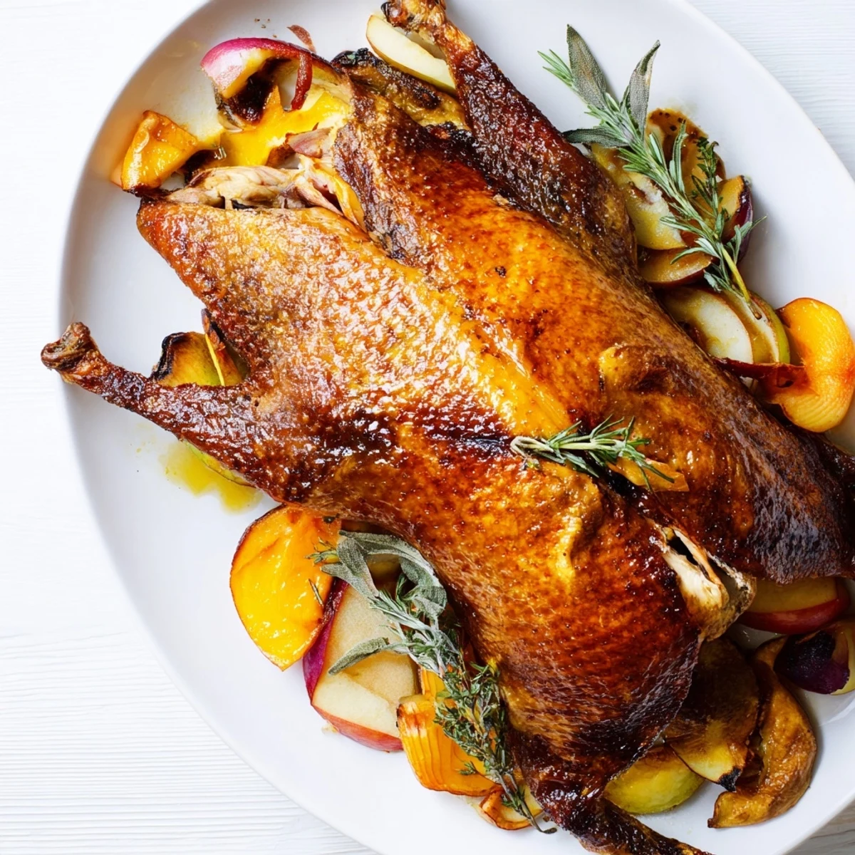 Golden Roasted Goose Holiday
