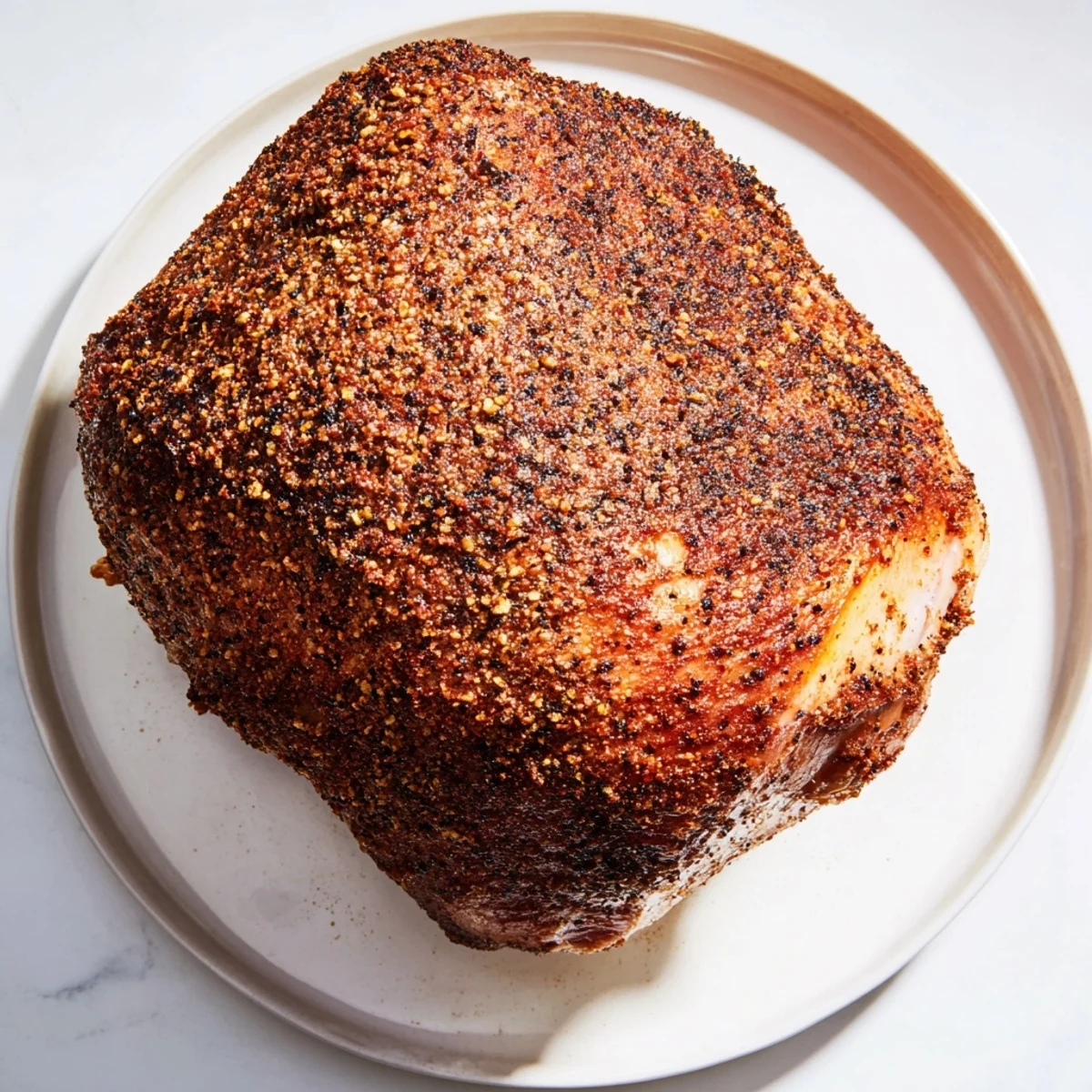 Deliciously seasoned Spiced Turkey Roast with crispy skin, surrounded by citrus for enhanced flavors.