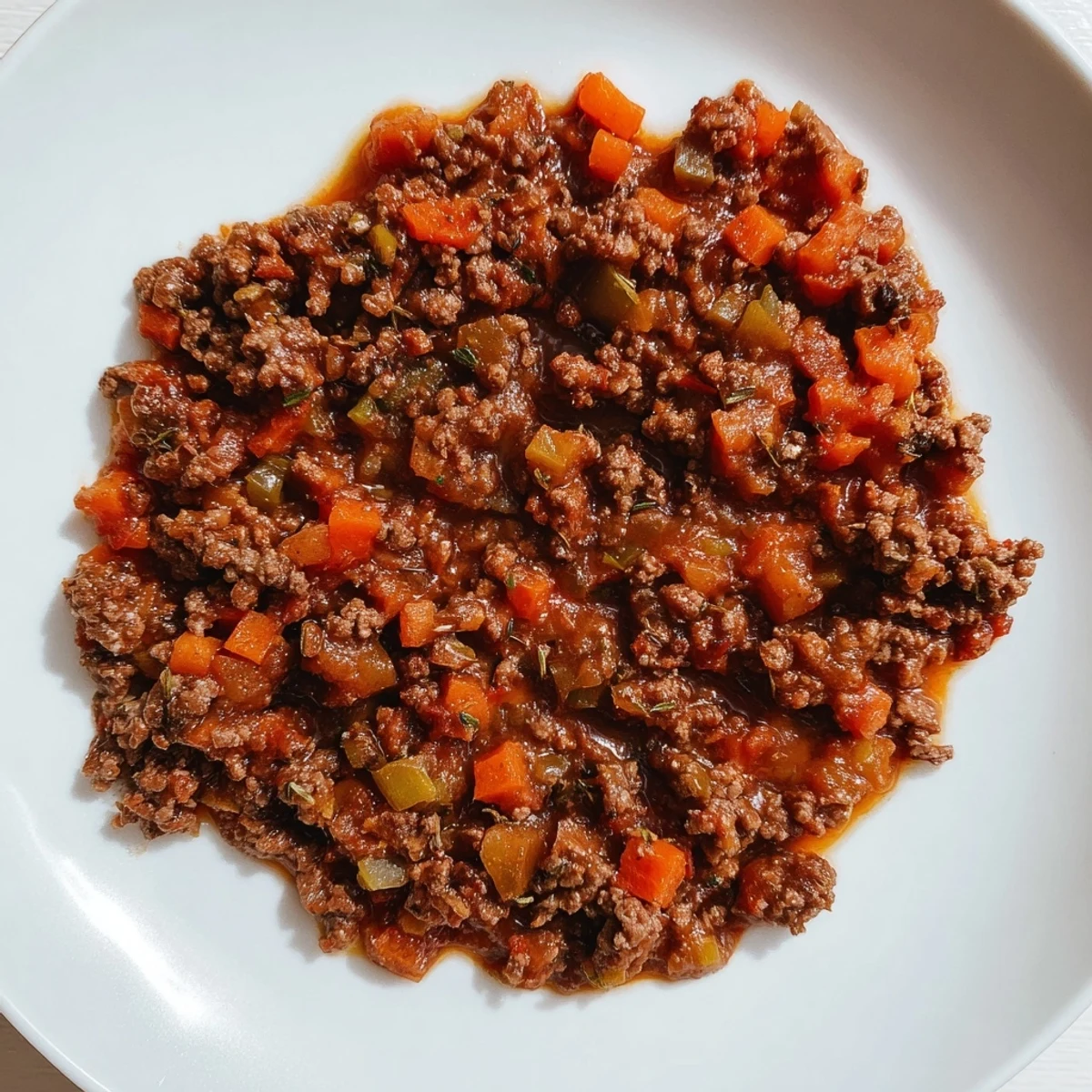 Hearty classic minced beef served with fluffy mashed potatoes; a comforting meal.