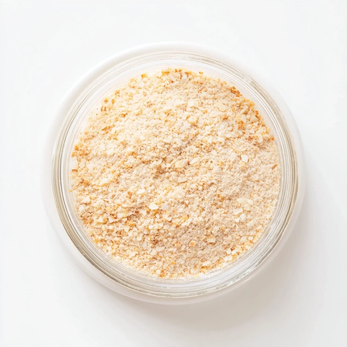 Close-up of vibrant, finely ground Powdered Garlic, ideal for seasoning, offering intense garlic notes.