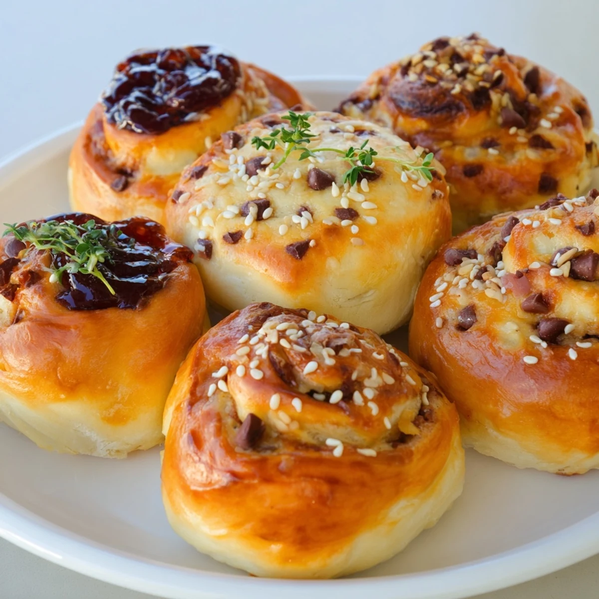 Warm, fluffy baked goods, offering the perfect combination of flavors and textures in every bite.