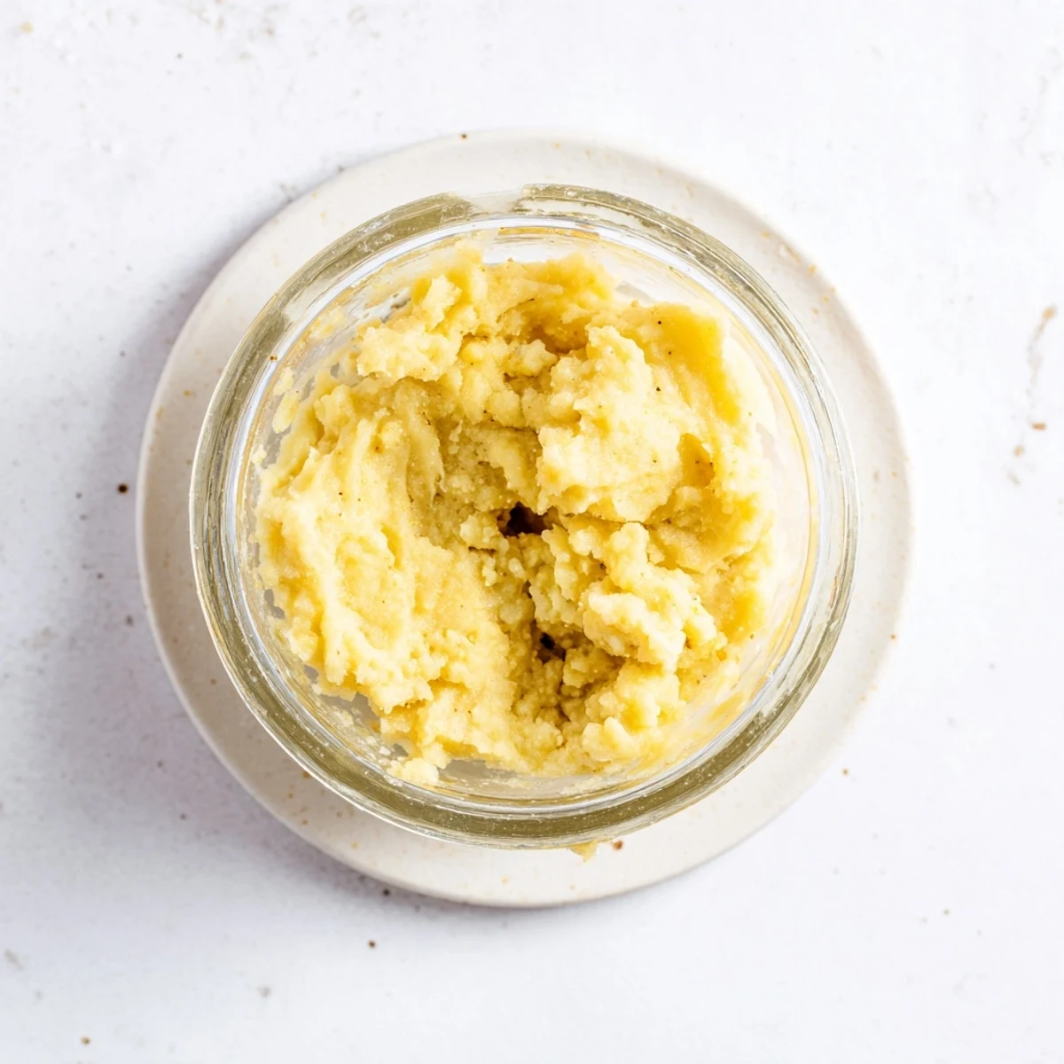 Fresh, vibrant Crusher Garlic paste ready to be spooned onto crusty bread slices.