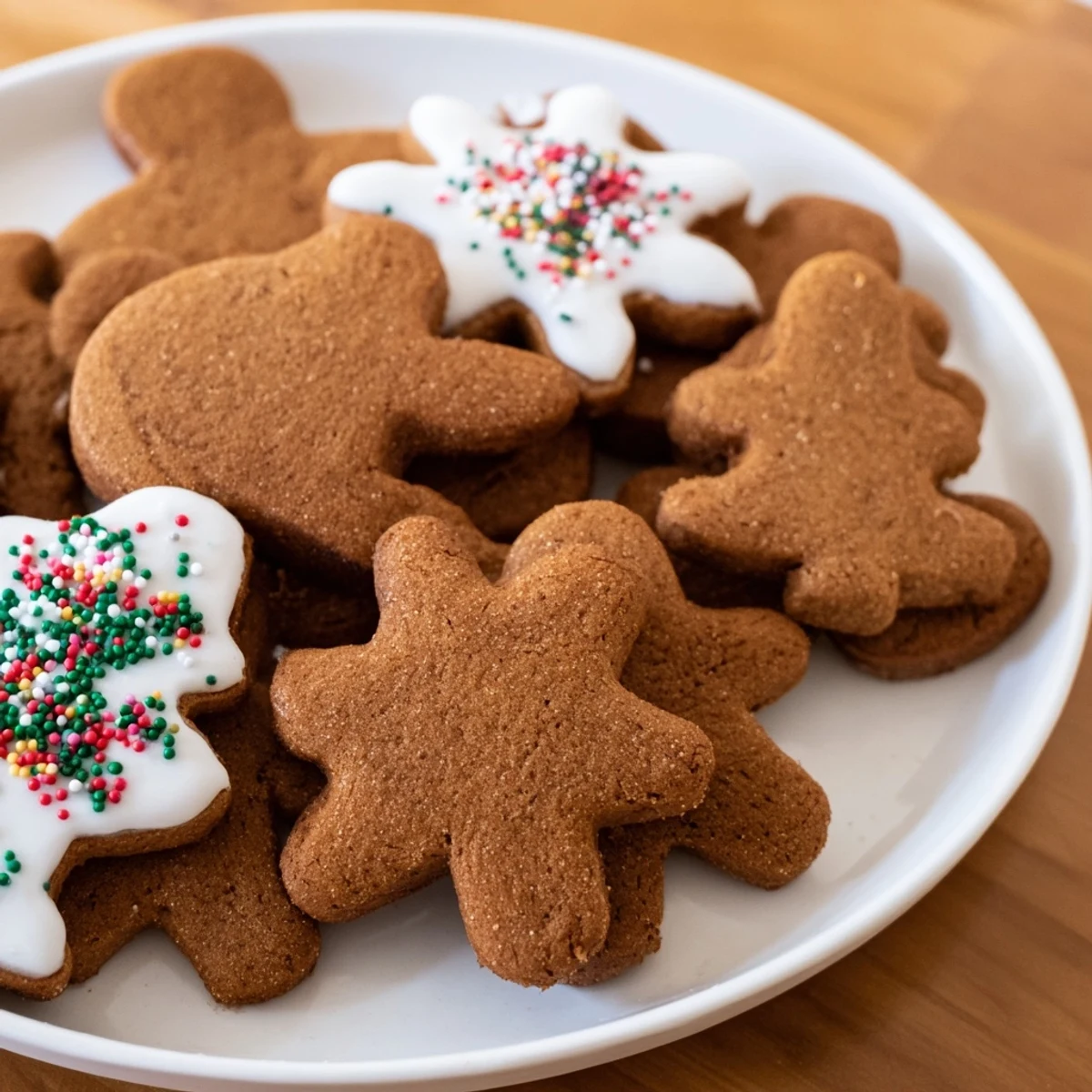 Warm, sweet aroma of Gingerbread Cookies fills the air, ready to be decorated with colorful icing.