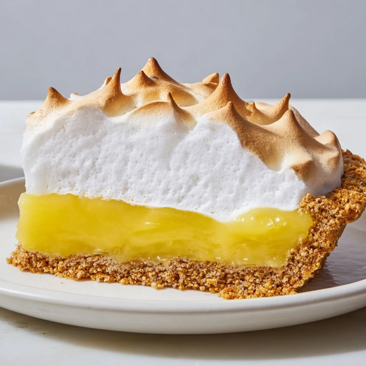 Slices of perfect Lemon Meringue Pie showcase its creamy filling and toasted meringue topping.
