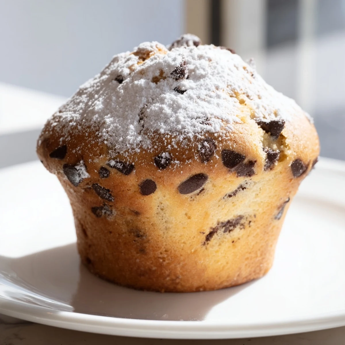 Moist Baked Goods with Flour muffins in a parchment-lined tin, ready to serve with coffee or tea.