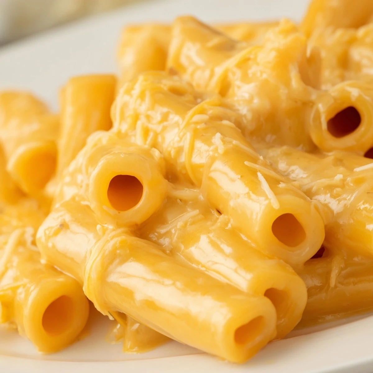 Baked Boursin mac and cheese with crispy panko parmesan crust served hot on a rustic wooden table