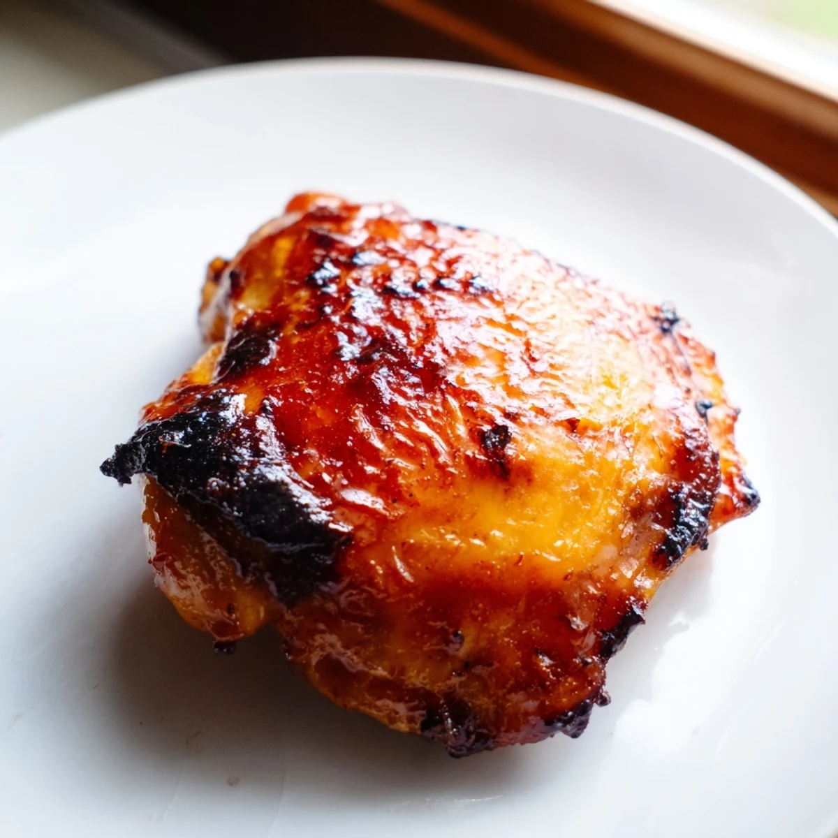 Crispy potatoes and fragrant herb rice served alongside sticky glazed chicken thighs fresh from the oven