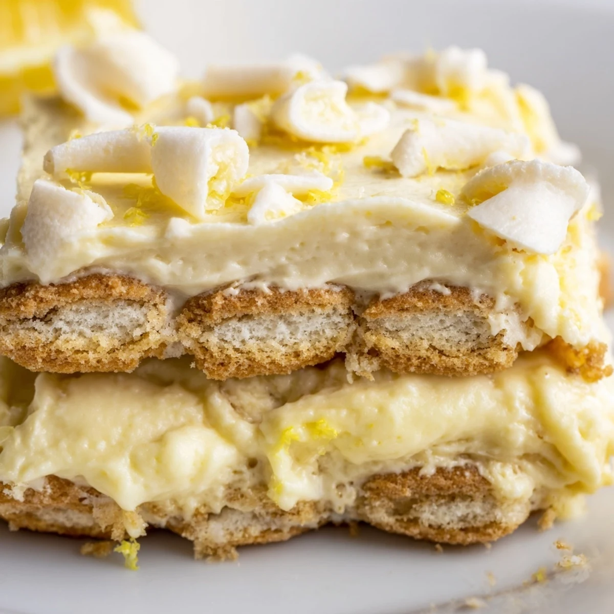 Thick layers of tangy mascarpone cream and soft ladyfingers in this lemon tiramisu
