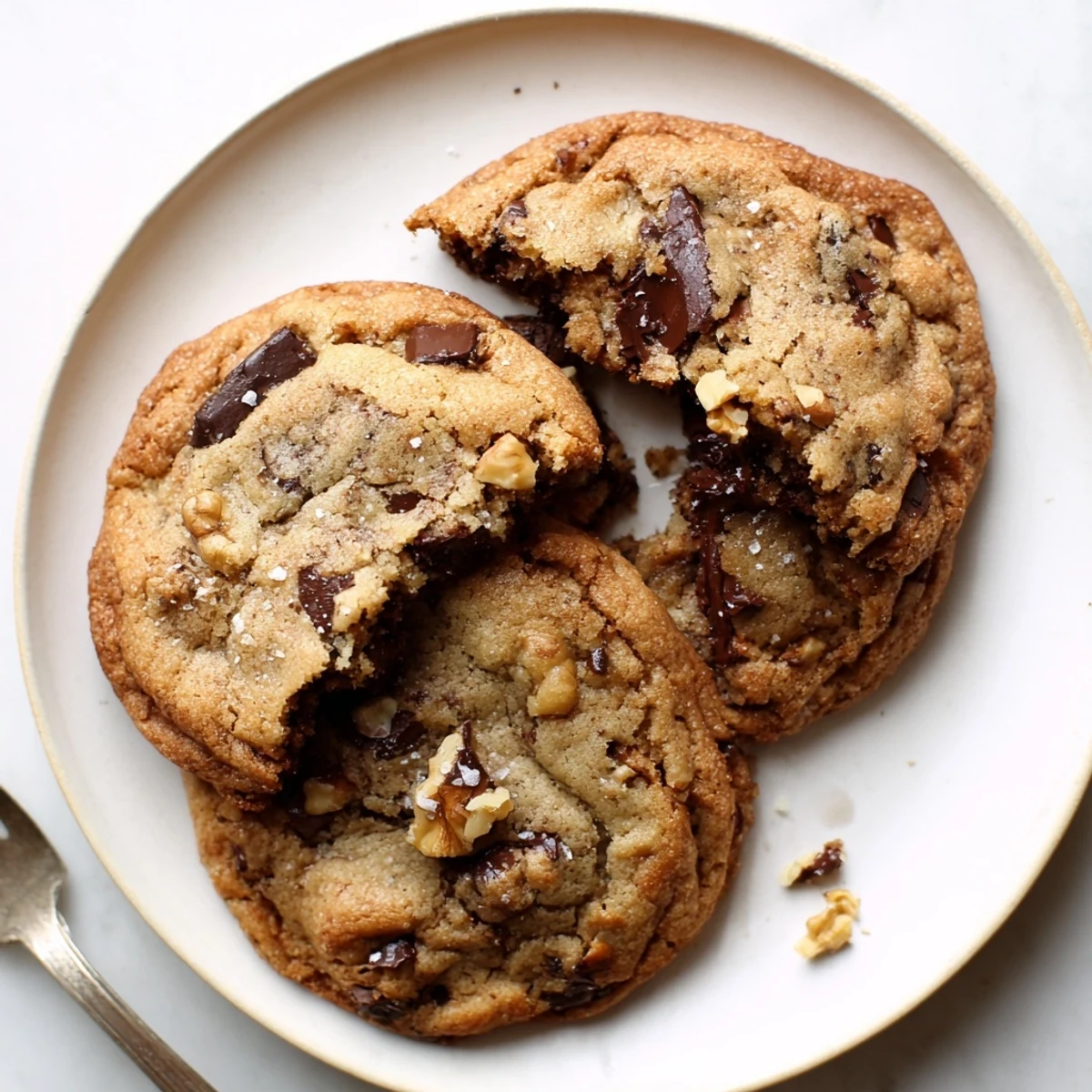 Chocolate Chip Cookies cooling on wire rack, gooey centers and golden edges.