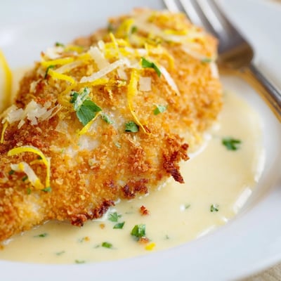 Lemon Pecorino Crusted Chicken